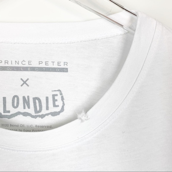 BLONDIE Graphic Band Tee Crop Top White S M L - Picture 6 of 8